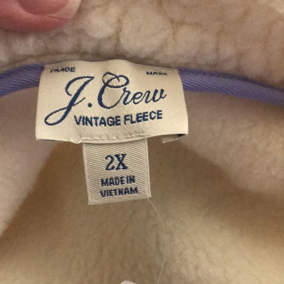 JCREW *NWT*🆕 Holiday2019 VINTAGE FLEECE Quarter ZIP-UP POLARTEC SIZE 2X 🎄 - Picture 8 of 11